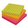 Better Office Products Lined Sticky Notes, 3in.x3in. 300 Sheets 100/Pad, Self Stick Notes with Lines, Bright Colors, 3PK 66331